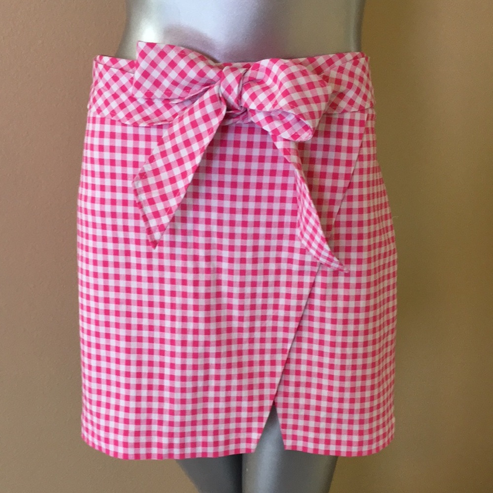 CROWN & IVY | Hello Spring Pink / White Gingham Skort